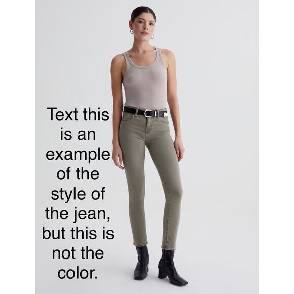 AG Prima Cigarette Ankle Jeans Green/Blue 32x28 NWT, Sold Out! - Picture 3 of 8